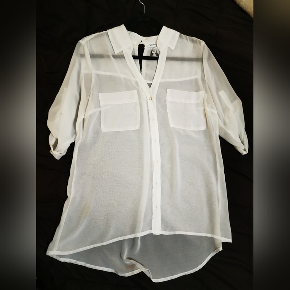 Dynamite Ladies M Sheer Button Down - Picture 1 of 2